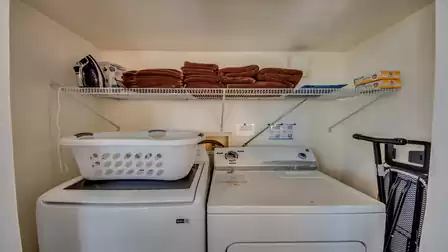 Washer and dryer on the second floor