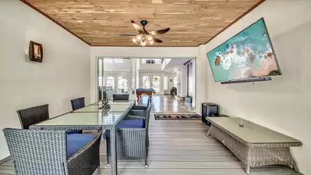 The terrace place with its cozy wicker chairs can accommodate 8 people