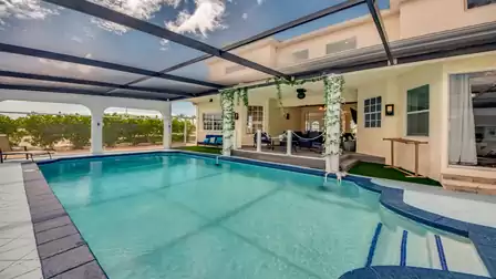 View of pool and terrace