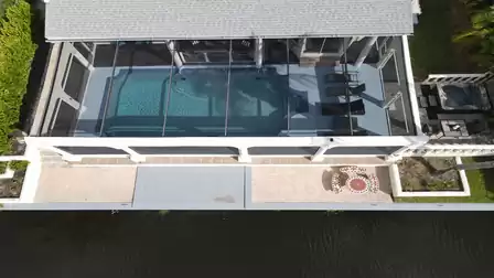 Bird's eye view of the pool terrace