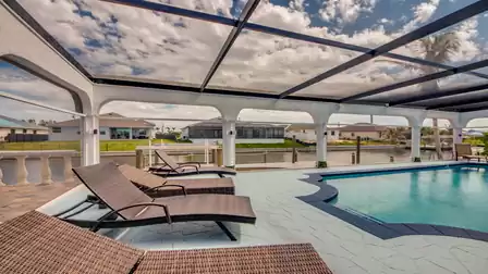 Sun loungers invite you to relax