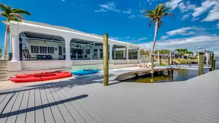 View from the jetty to the villa