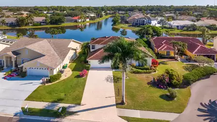 Enjoy a view of the lake from above