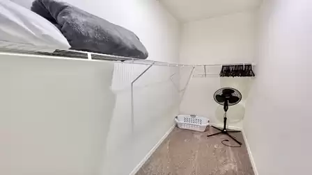 Spacious walk-in closet