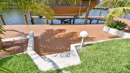 Sun terrace on the canal
