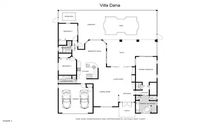Floor plan Villa Daria