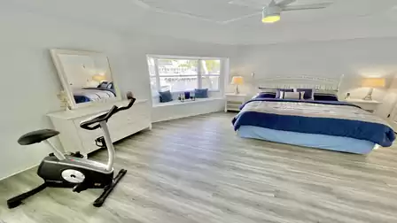 An exercise bike is available for you in the 2nd bedroom.