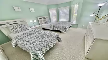 The third bedroom accommodates two single beds