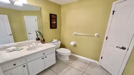 The bathroom to the third bedroom can also be seen with double fittings