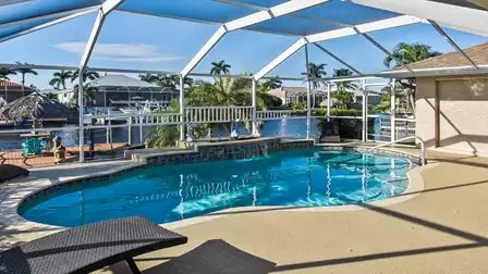 The electrically heated pool awaits you