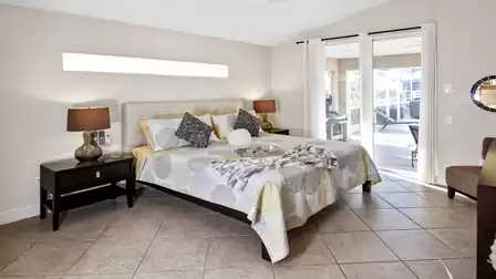 The master bedroom will seduce you with an oversized double bed and direct access to the terrace