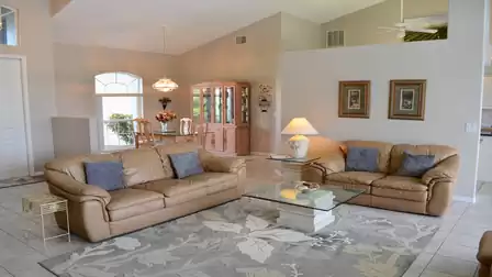 The entrance area immediately flows into the living room 