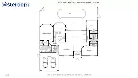 Floor plan of the Villa Tyra