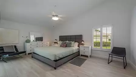 King Size bed in the large Master bed room 
