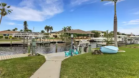 Path to the canal - your rental boat can be docked here