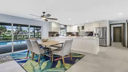 Large sliding glass doors lead directly onto the terrace