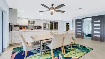 Your guests can watch you prepare dessert from here
