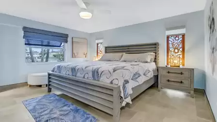 The oversized double bed offers plenty of space for two