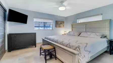 The third bedroom also has a TV