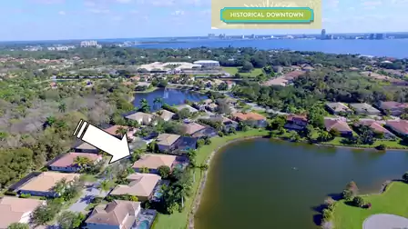 View of Villa Ventura and the surrounding neighborhood from above