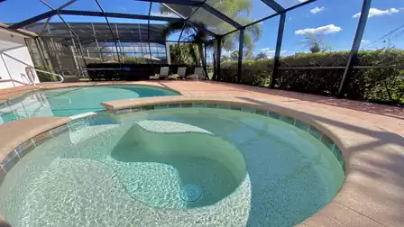Pool and spa invite you to relax