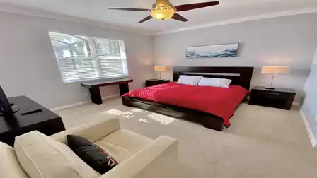 King-size bed in the master bedroom