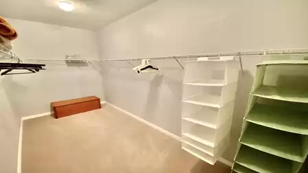The large walk-in closet