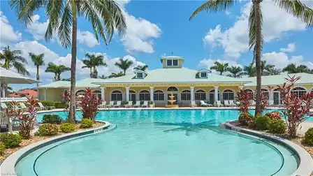 The huge communal pool by the clubhouse