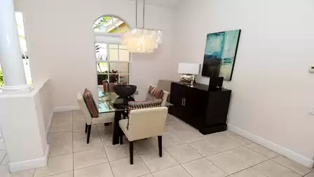 Modern dining area for a formal dinner