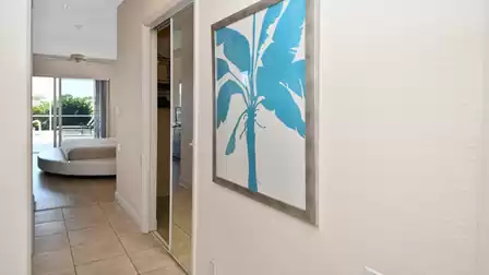 Hallway from the bathroom to the bedroom