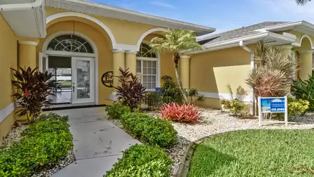 Beautifully planted front garden and entrance area