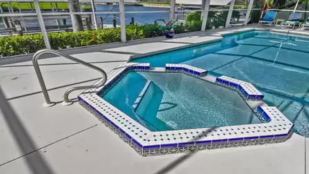 Relax in the whirlpool after an eventful day on vacation