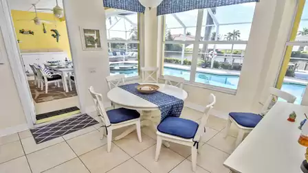 Dining area with access to the terrace