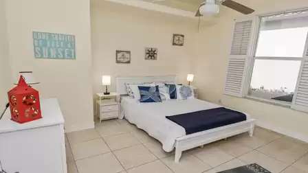 There is also a queen size bed in the fourth bedroom