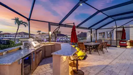 Sunset over the Villa Caribbean Flair