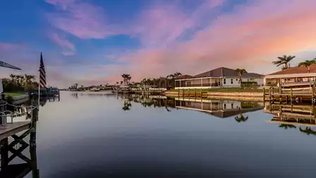 Evening atmosphere by the water