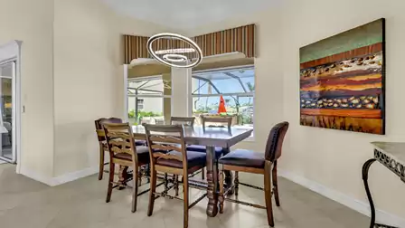 Rustic dining area