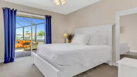 In the third bedroom-decorated almost completely in white-you can also lay down your tired head in a queen bed.