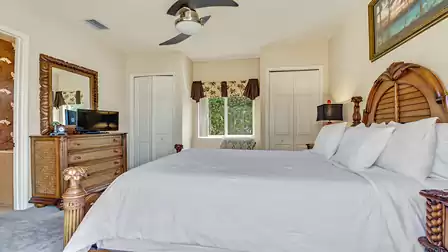 A large double bed welcomes you for restful nights