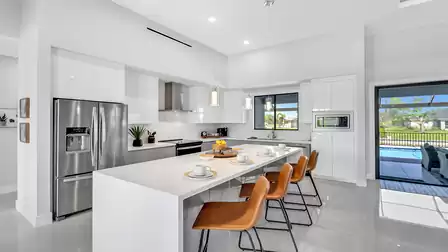 Experience the modern, fully equipped kitchen