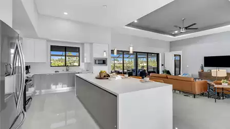 The well-thought-out interior design encourages interaction between chef and guests