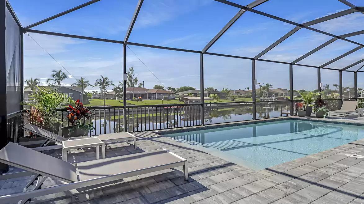 The impressive pool is a real highlight of the property