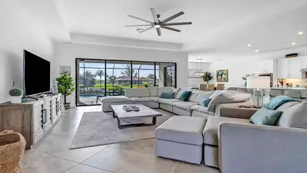 High ceilings and large windows provide plenty of natural light