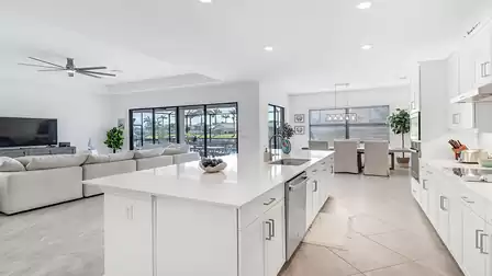 In the center is the spacious central counter