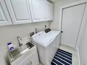 Utility room where all laundry care can be carried out