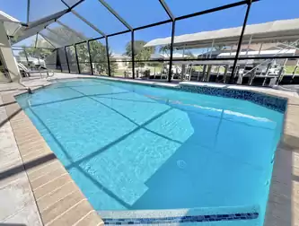 The heated pool offers plenty of swimming fun