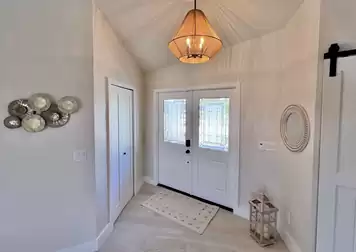 Lovingly designed entrance to the villa