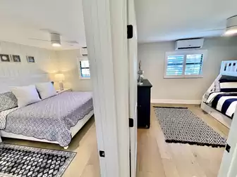 View into the bright bedrooms