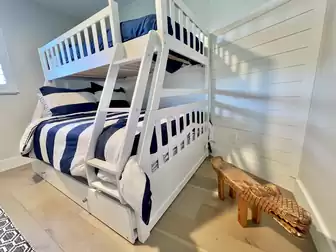 This fantastic loft bed is made for 3