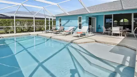 The electrically heated pool offers you swimming fun
